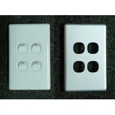 Four Gang Switch 16a With Aluminium Cover NPE