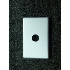 Single Switch Aluminium Cover Only NPE