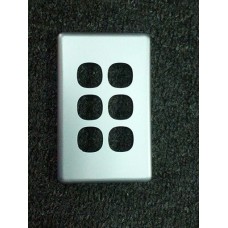 Six Gangs Switch Aluminium Cover Only NPE