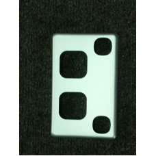 Double Power Point H|V Aluminium Cover Only NPE