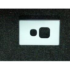 Single Power Point H Aluminium Cover Only