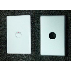 One Gang Switch 16a With Aluminiium Cover NPE Vertical
